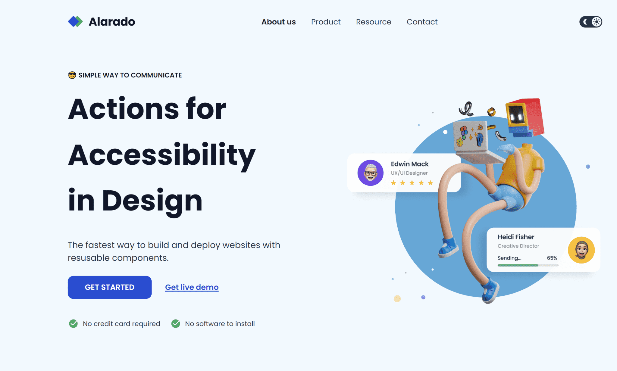 Simple Homepage - Alarado